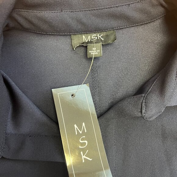 MSK Navy Sleeveless Dress with Grommets - M - Dresses NWT $59 - Picture 9 of 10